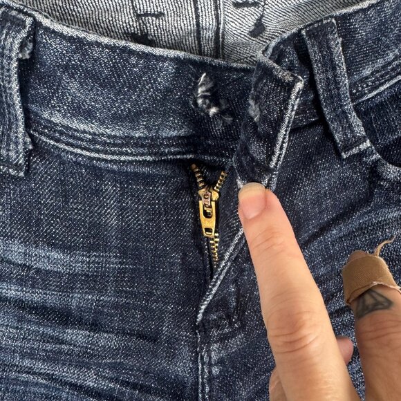 VTG Bebe Charlotte Star Flare Jeans Y2K Rhinestone Size 27 Dark Wash Low Rise - Picture 8 of 13